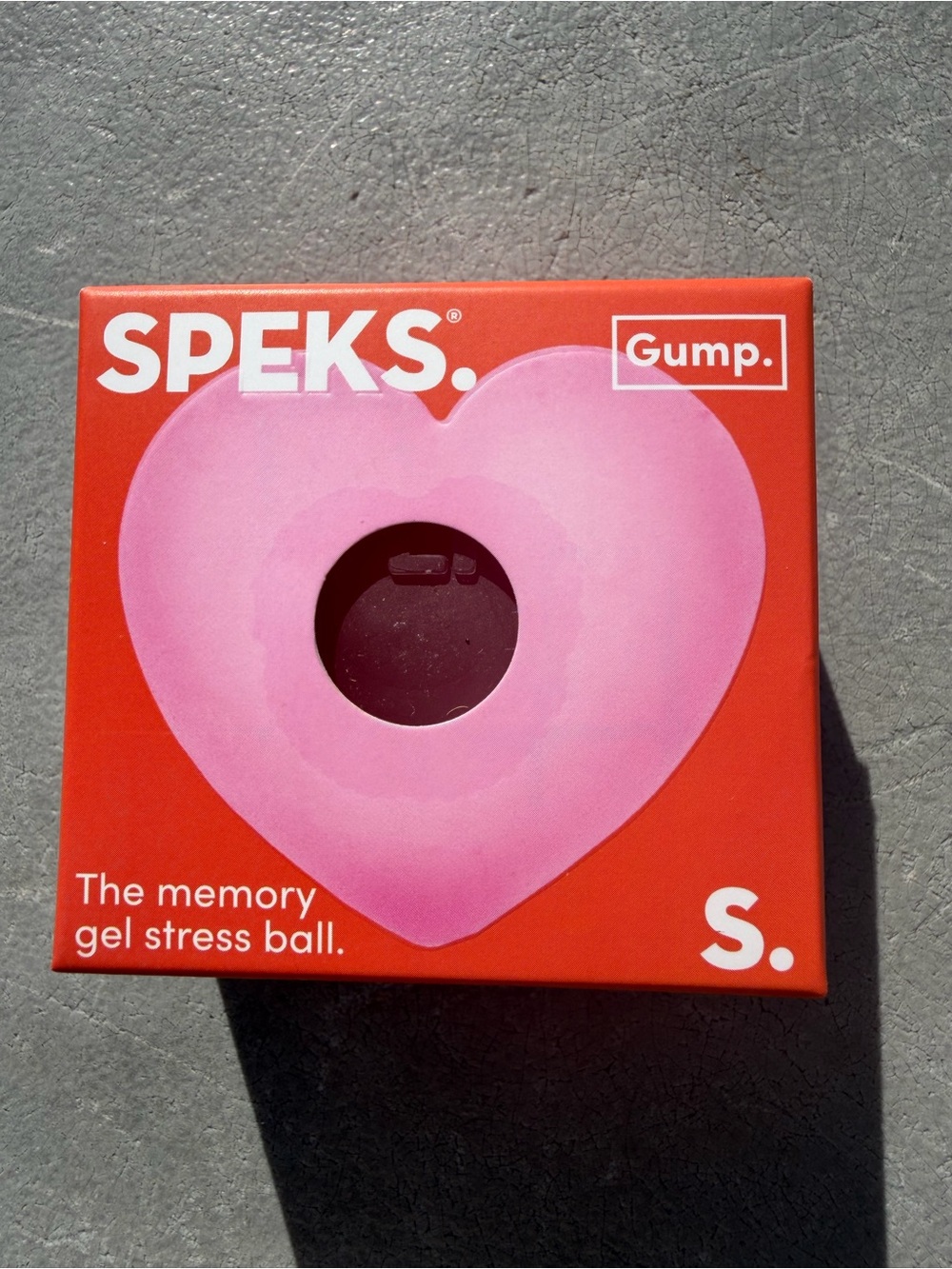 Speks Authentic Gump Pink Memory Gel Stress Ball Heart